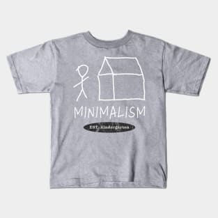 Minimalism Est. Kindergarten Funny Line Art Stickman Kids T-Shirt